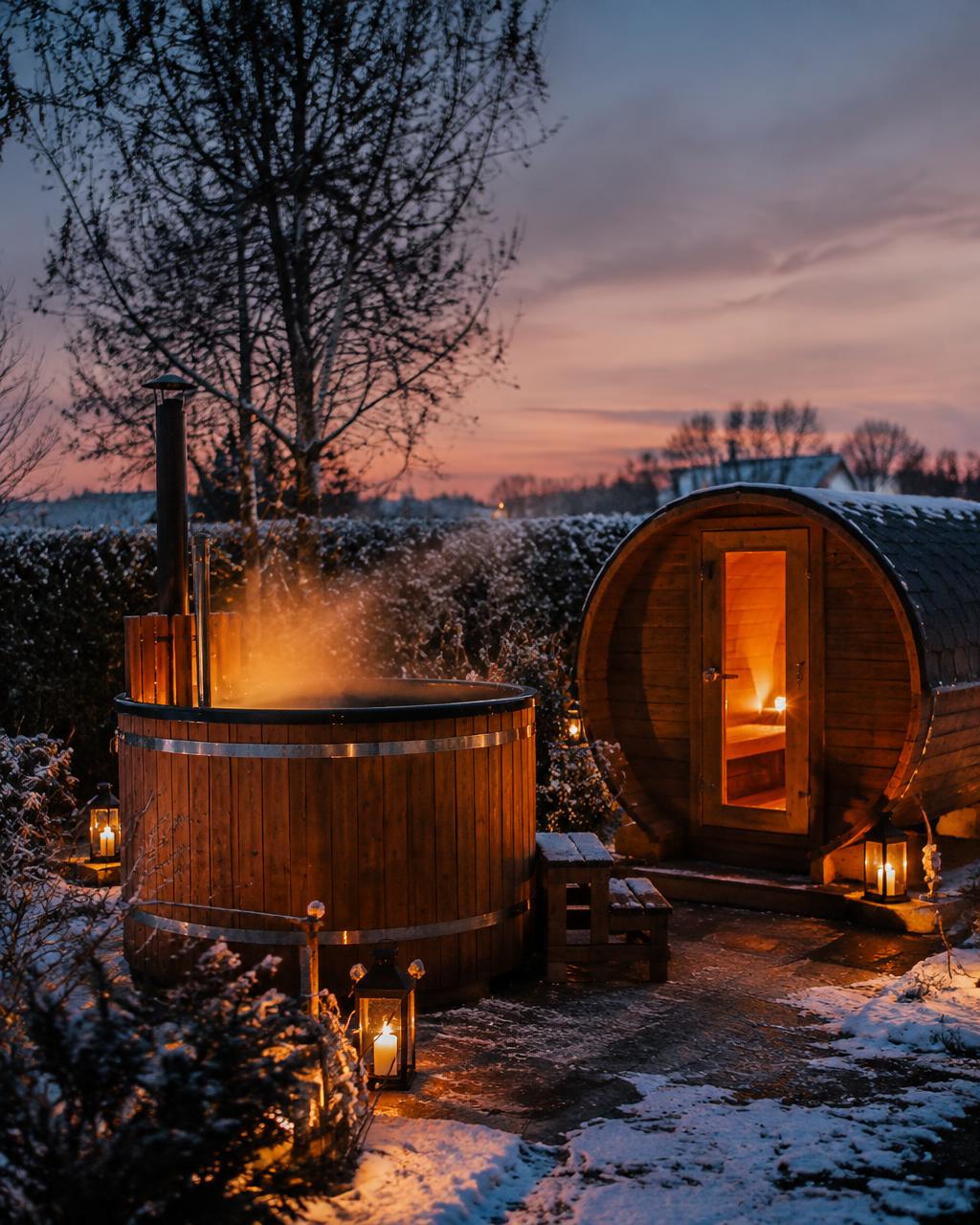 Hot Tub im Garten